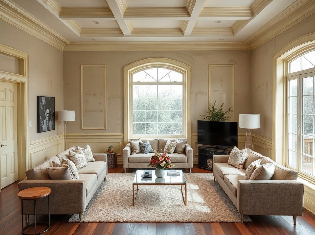 Interior Painting Transformation — before repair by Helping Hands Handyman